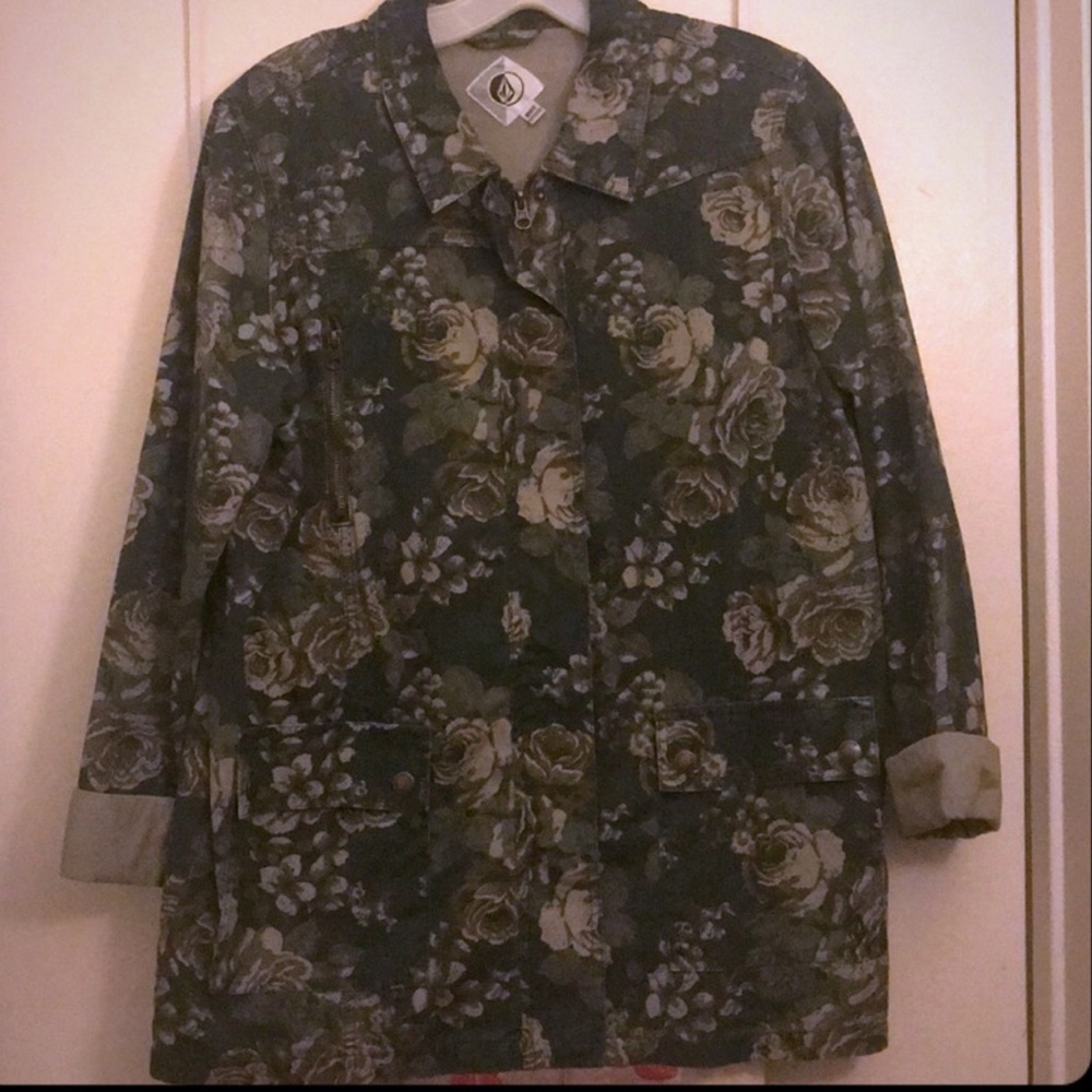 Volcom Floral Camo Military Jacket M
